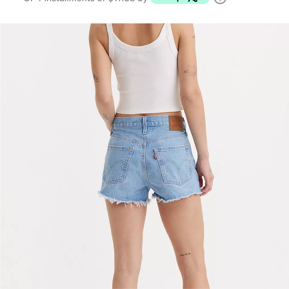 Levi 501 high waisted shorts